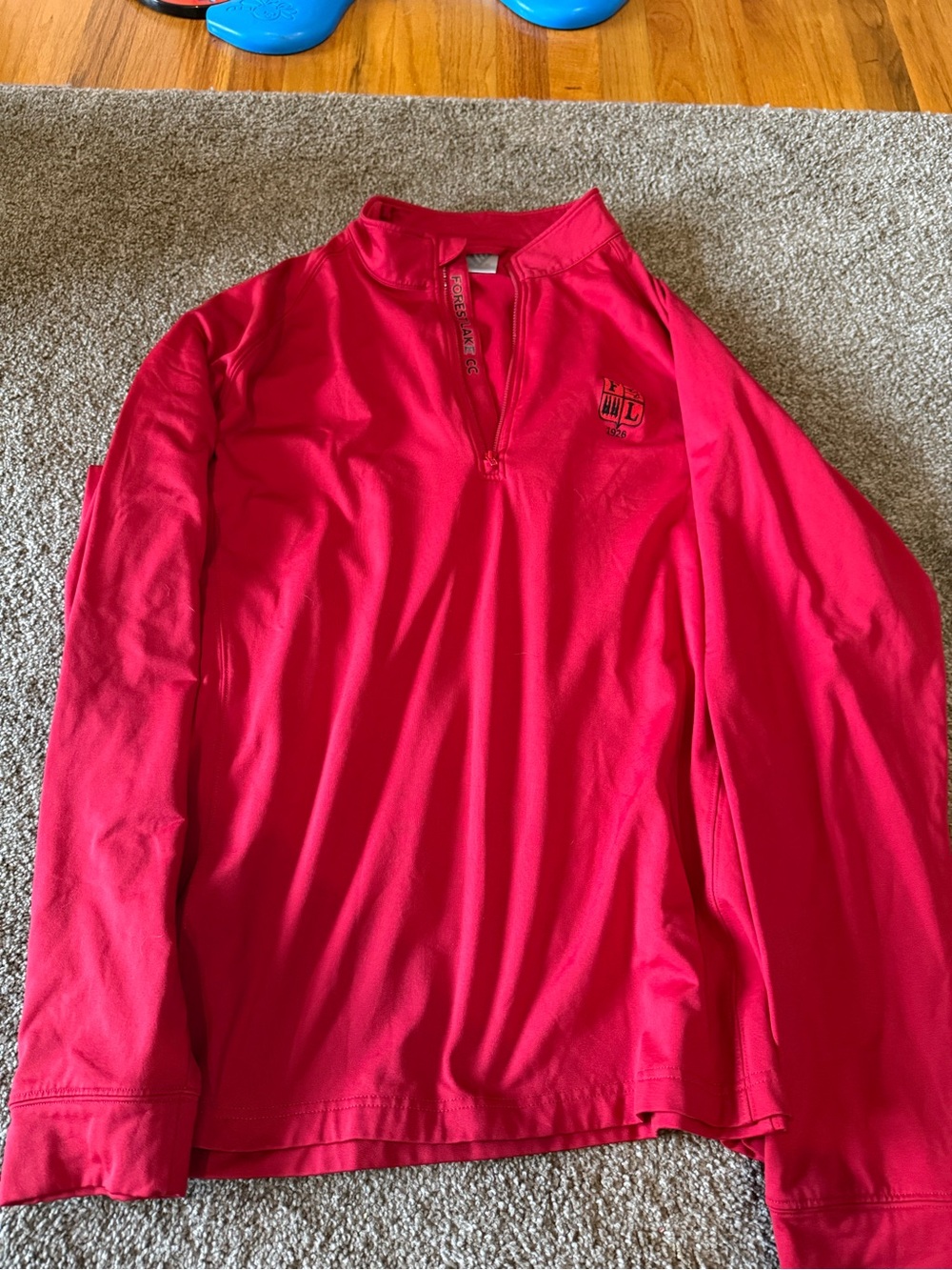 Men's Red Quarter-Zip Performance Shirt